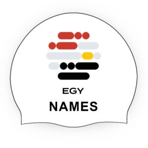 Dots Egypt  - White Swimming Cap