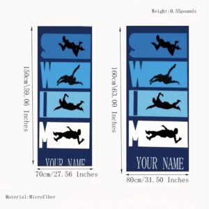 Personalized Microfiber Beach Towel – Diving Silhouette Edition.